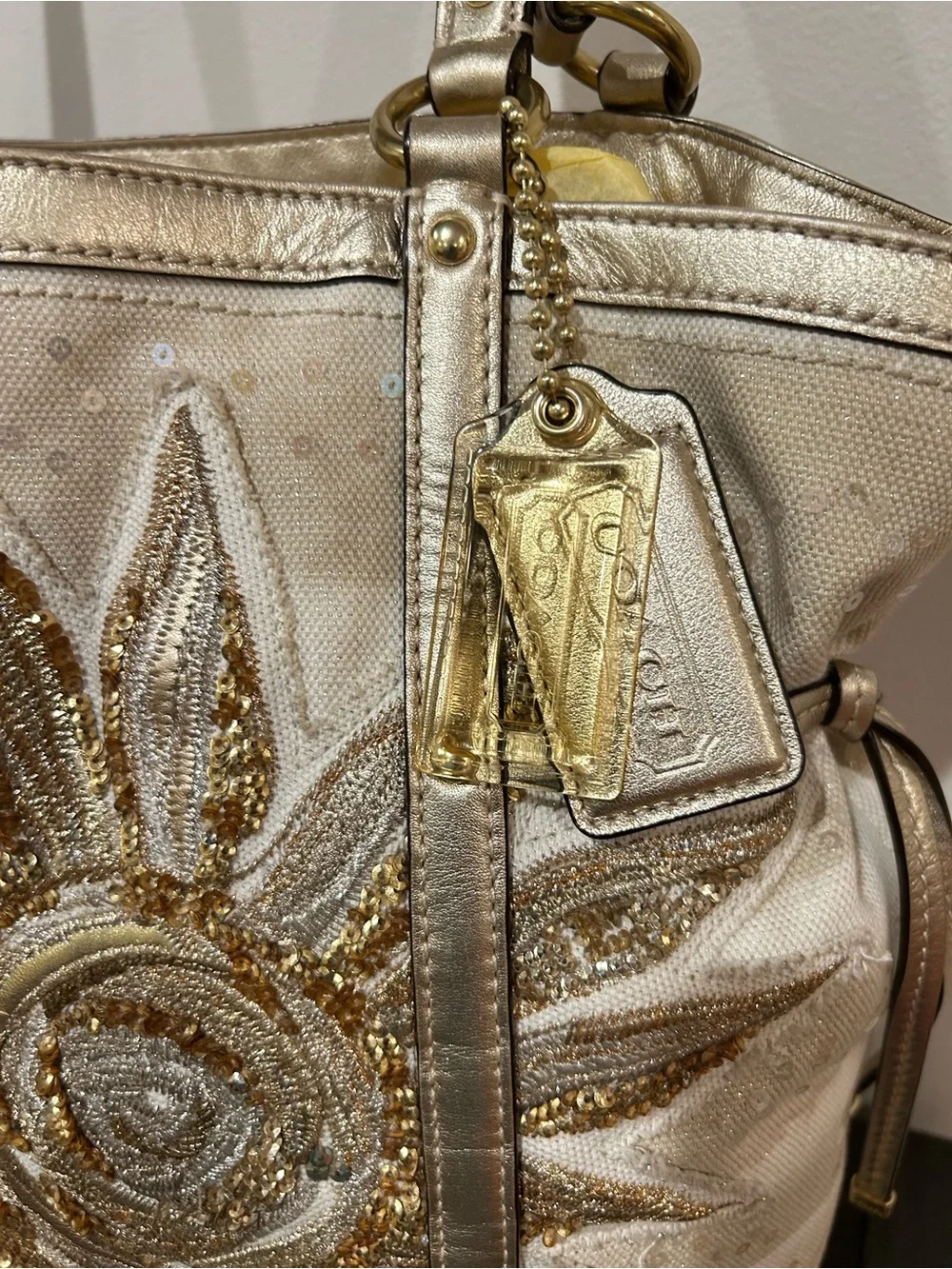 Coach Audrey Sun Starfish Sequin Limited Edition Tote Bag (Style Number 19577)